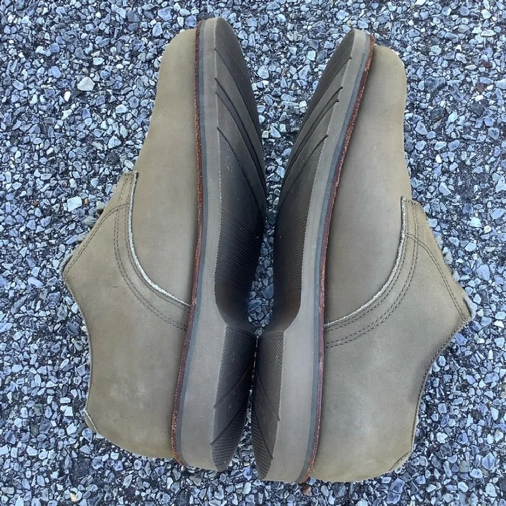 LL‎ Bean Men's Nubuck Suede Leather Vibram Sole Lace Up Shoes Size 10